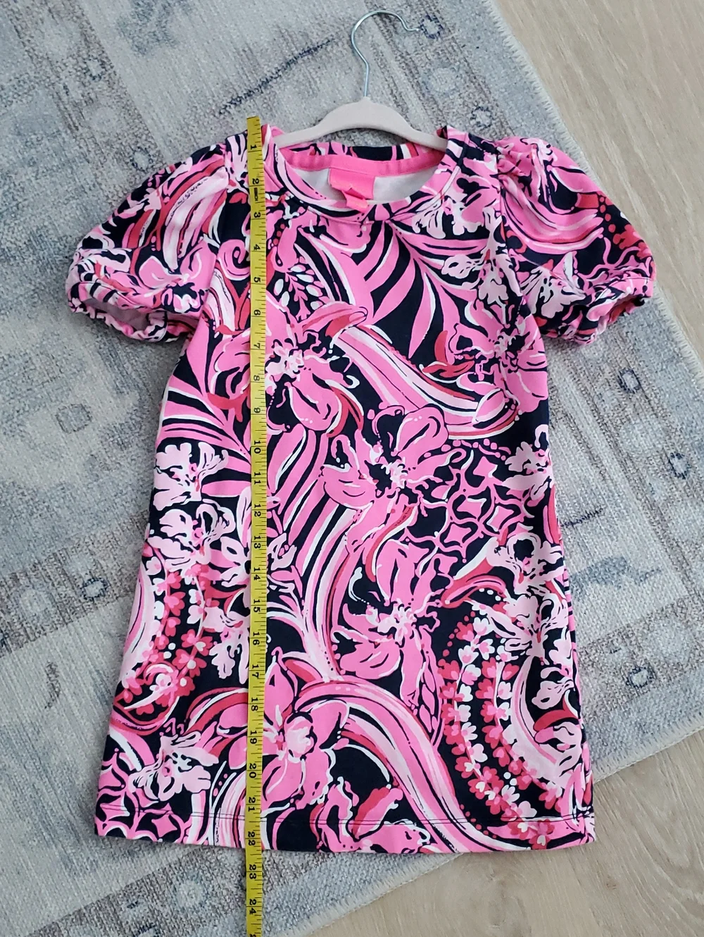 Lilly Pulitzer Girls Shift Dress Pink Floral SzS (4-5)